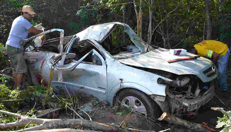 Carro envolvido no acidente