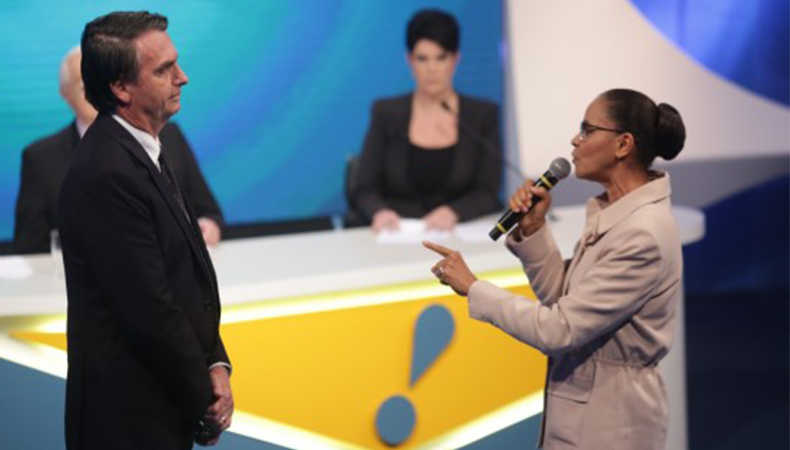 Marina Silva complicou a vida de Jair Bolsonaro / Foto: UOL Notícias)