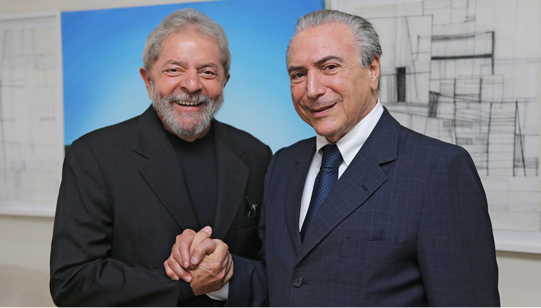 Lula e Temer quando não falavam mal do outro em público / FOTO: NOTÍCIAS AGRÍCOLAS