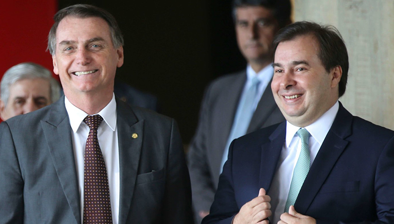 O presidente, Jair Bolsonaro, e o presidente da Câmara dos Deputados, Rodrigo Maia / Foto: Fotos Públicas.