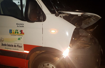 Ambulância do SAMU colide em animal entre Colônia do Piaui e Oeiras