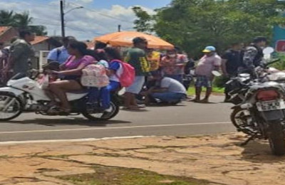 Mulher fica ferida após colisão de moto com ônibus em Campo Maior-PI