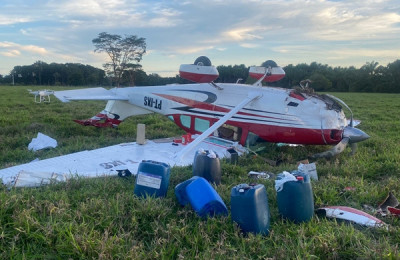 Avião que caiu em Mato Grosso foi roubado no Piauí; três pessoas são presas